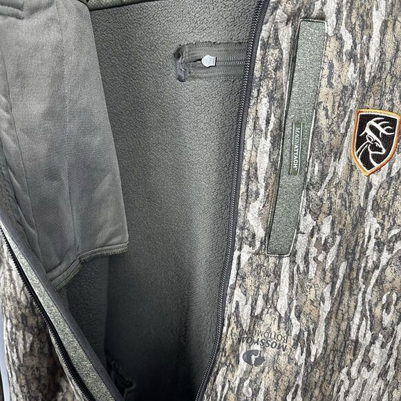 Drake Non-Typical Silencer Full Zip Jacket Mossy Oak Bottomland Mens Size 3XL - Picture 7 of 14